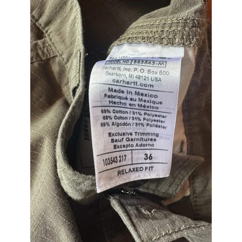 Carhartt Men's Sz 36 Gravel Gray Rugged Flex Relaxed Cargo Shorts Outdoors‎ Work
